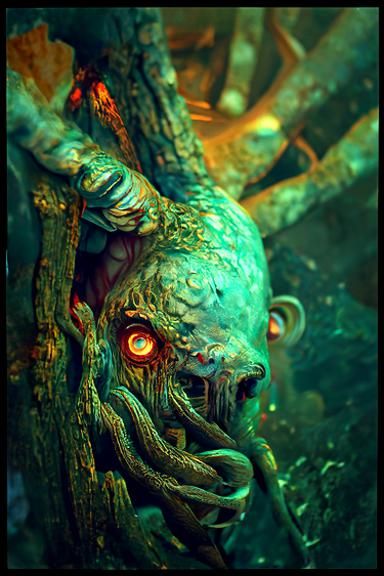 Lovecraftian Horror: Grotesque Being of Unknown Origin