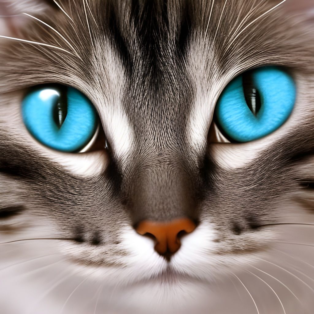 Surreal Cat Face Hidden in Ocean Wave