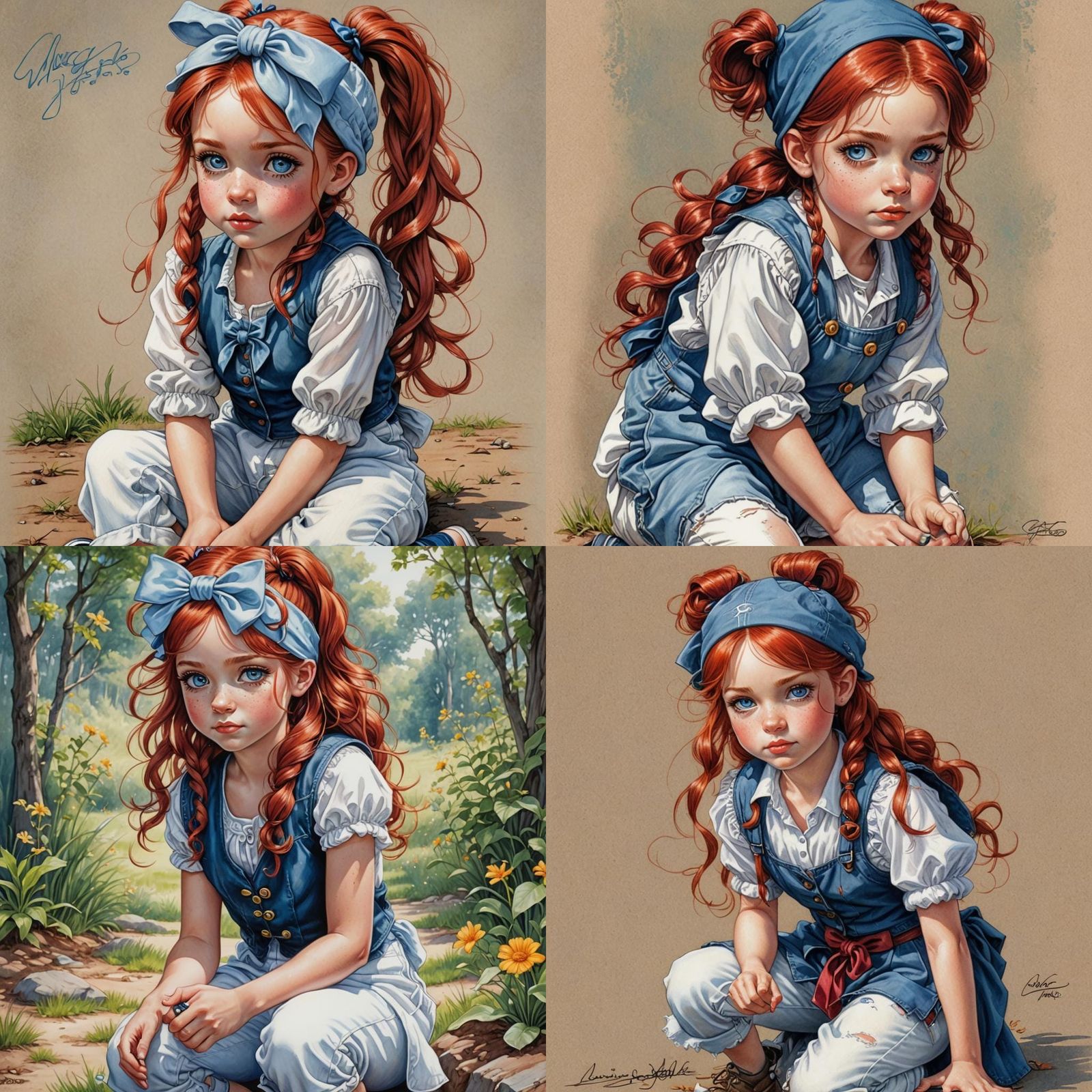 Girl with Red Hair: Fantasy Concept Art