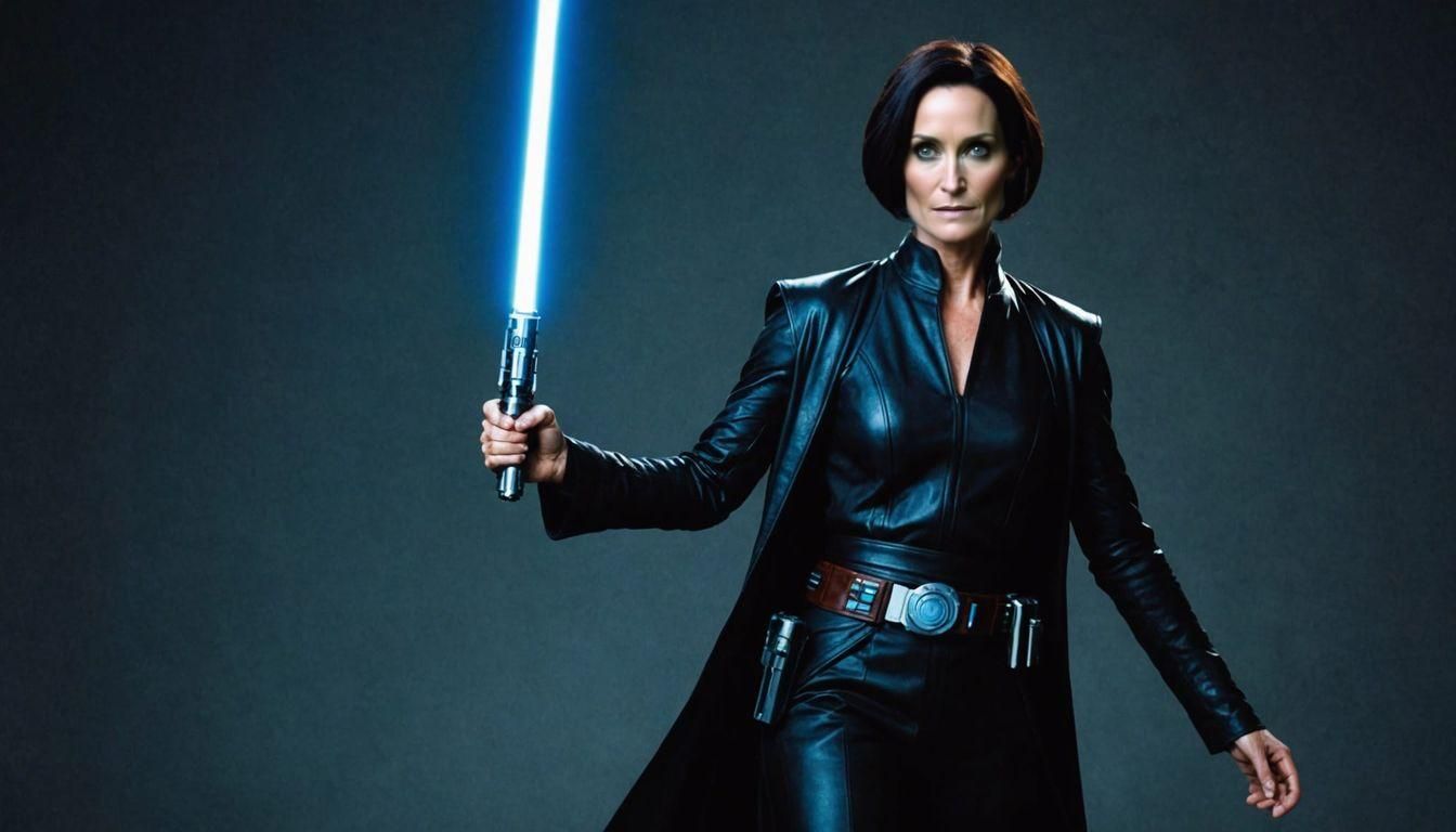 Jedi Warrior with Lightsaber in Cinematic Style