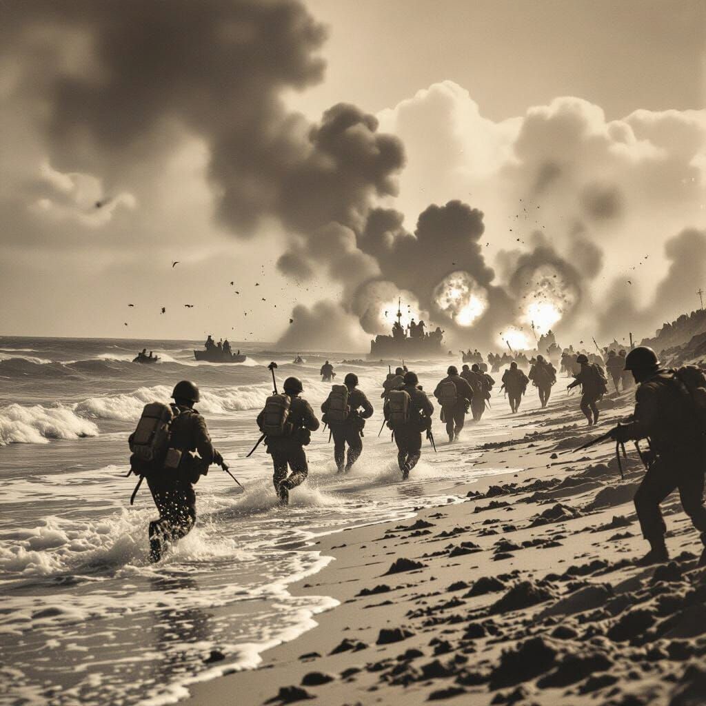 D-Day Normandy Landings: Gritty Wartime Photography