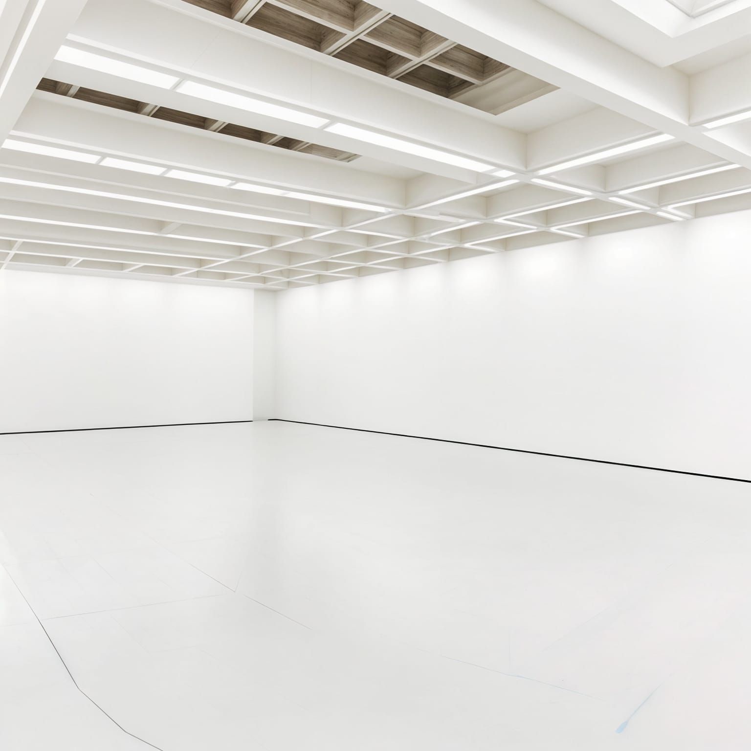 Empty White Cube Art Gallery: Solitude and Potential