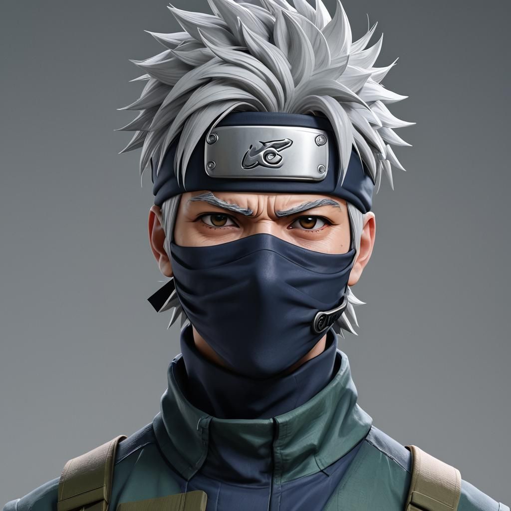 Kakashi Hatake in Detailed 3D Anime Art