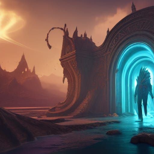 Fantastical Portals in Detailed Matte Painting