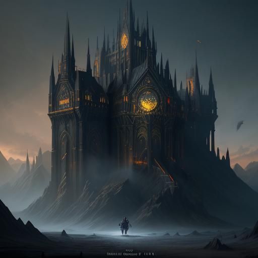Detailed Black Knight Matte Painting