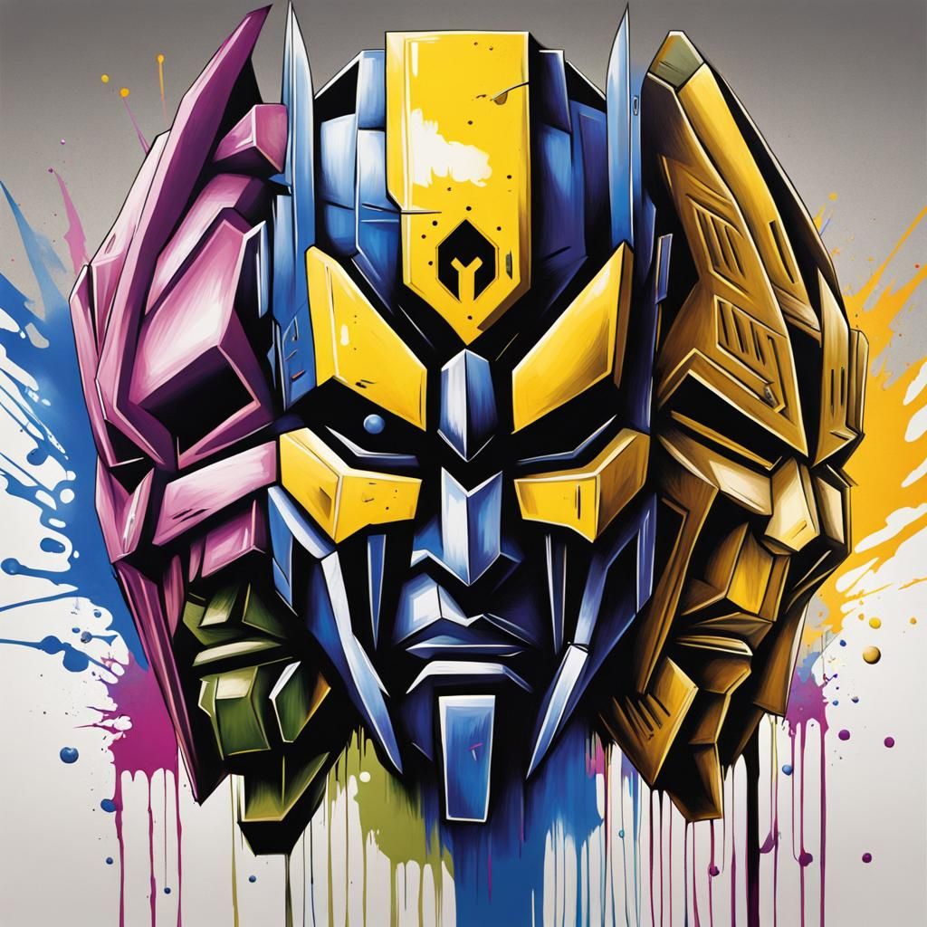Wu Tang Clan Decepticons in Graffiti Art Style
