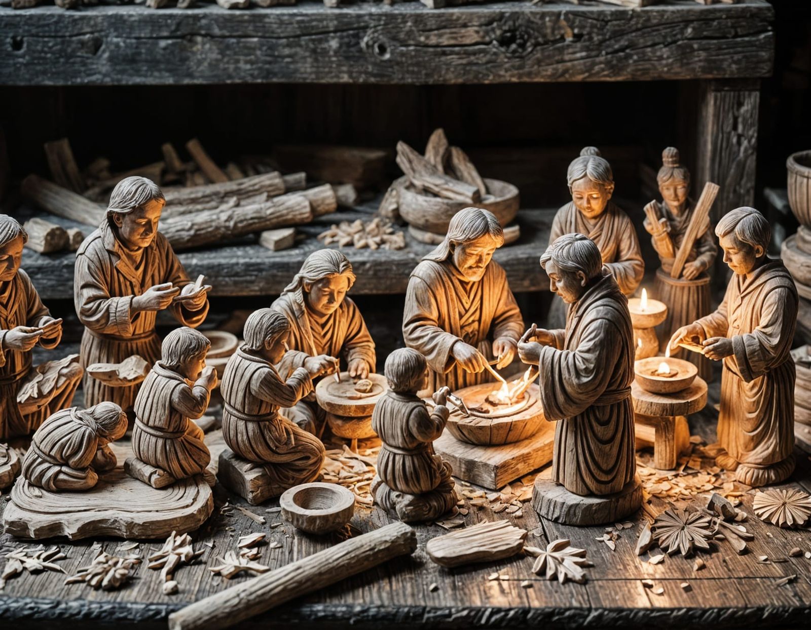 Detailed Wood Carvings Showcase Artistry