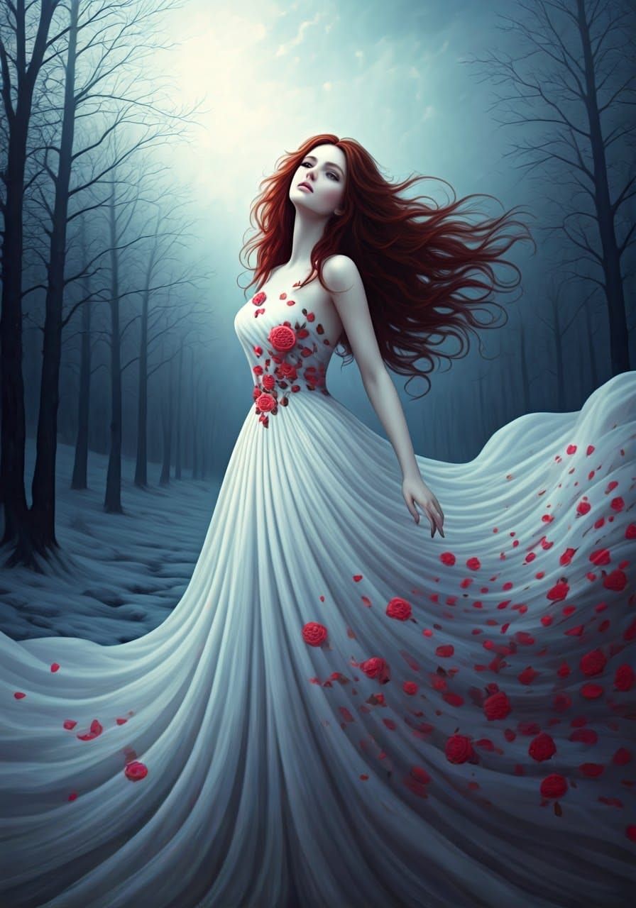 Roses in a Winter Whirlwind