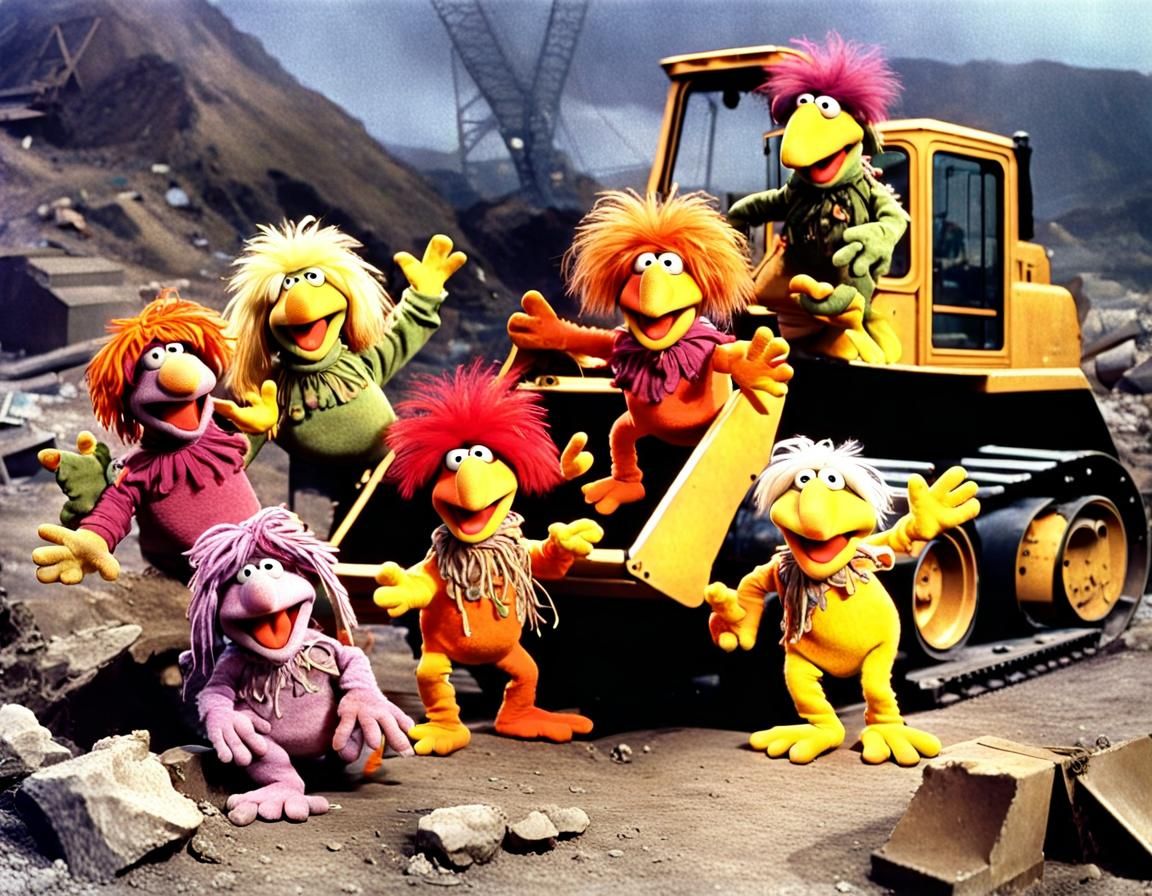 Fraggles Demolish Doozer Village: 1983 Fraggle Rock