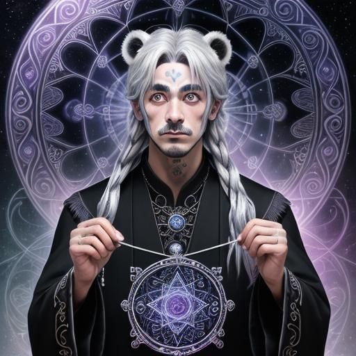 Intricate Magical Circle with Anime Occult Style