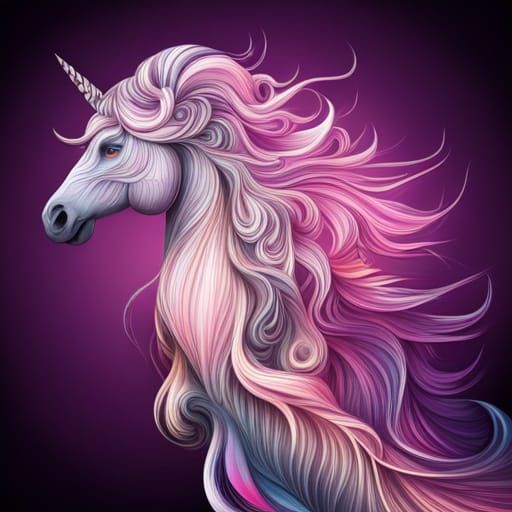 Scottish Unicorn with Abstract Vector Fractal Design