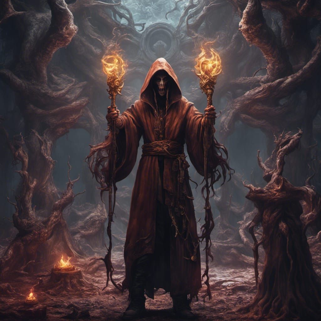 Eldritch Cultist in Detailed Digital Art