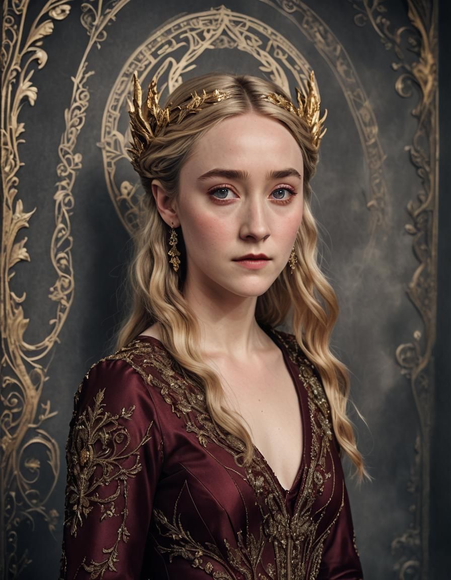 Saoirse Ronan as Elf in Maroon Gown