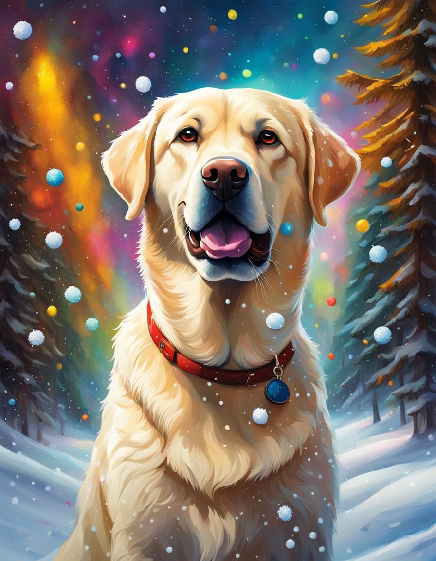 Portrait of a Yellow Lab