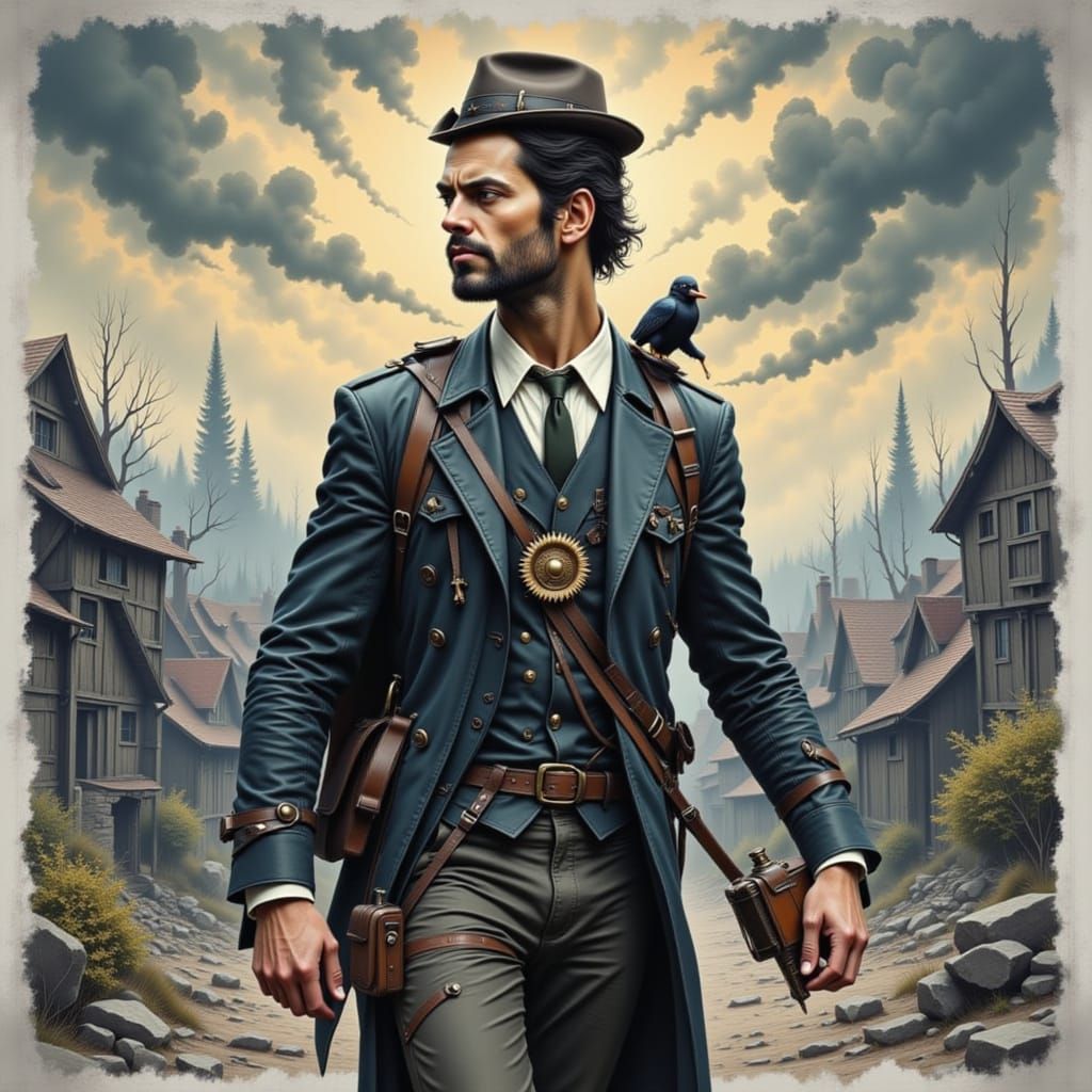 Man in a Distinctive Artistic Style