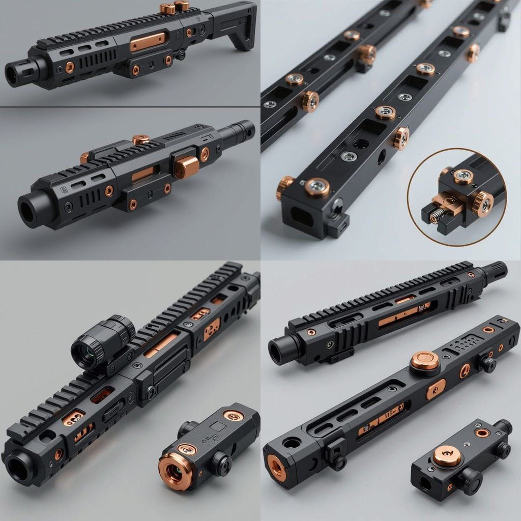 Photoreal Concept Art of Magnetic Weapon Rail System