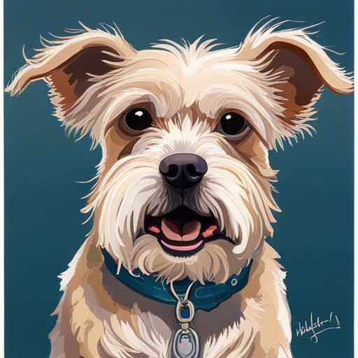 Ugly Dog Wins Contest in Gouache Style