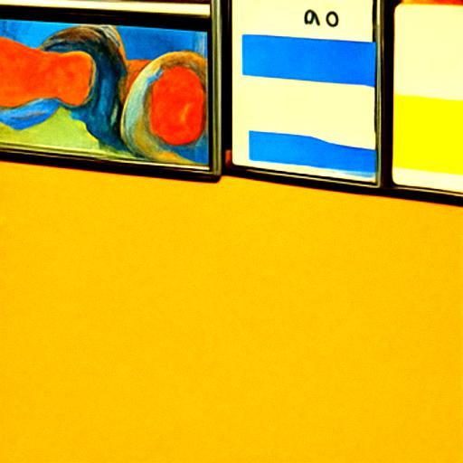 Abstract Pool Hall Hustlers in Mondrian Style