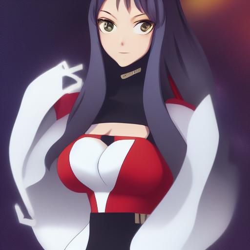 Curvaceous Space Woman in Anime Style