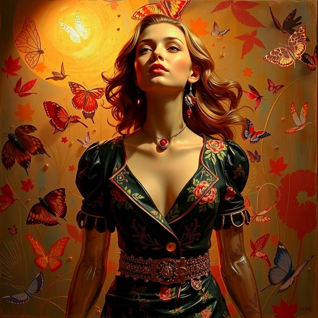 Hyperrealistic Sculpture Reflecting Light and Glory