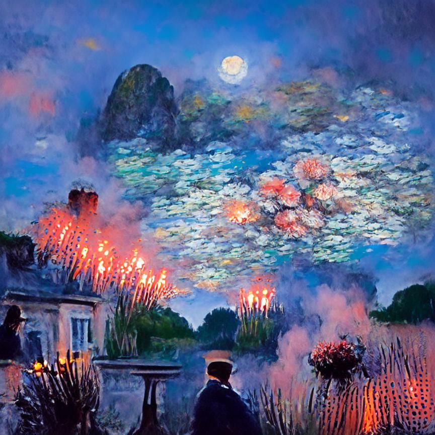 Opalescent Pyrotechnics bursting in the night skies in style...