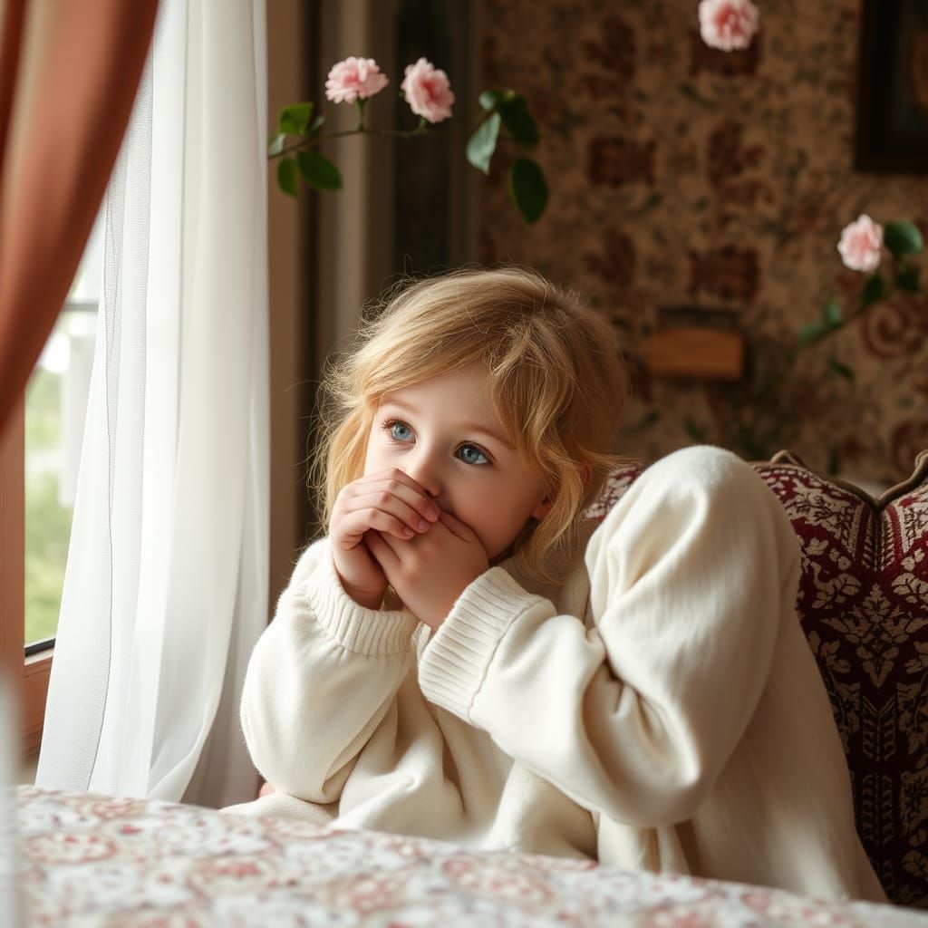 Woman with Phoenix in Art Nouveau Style