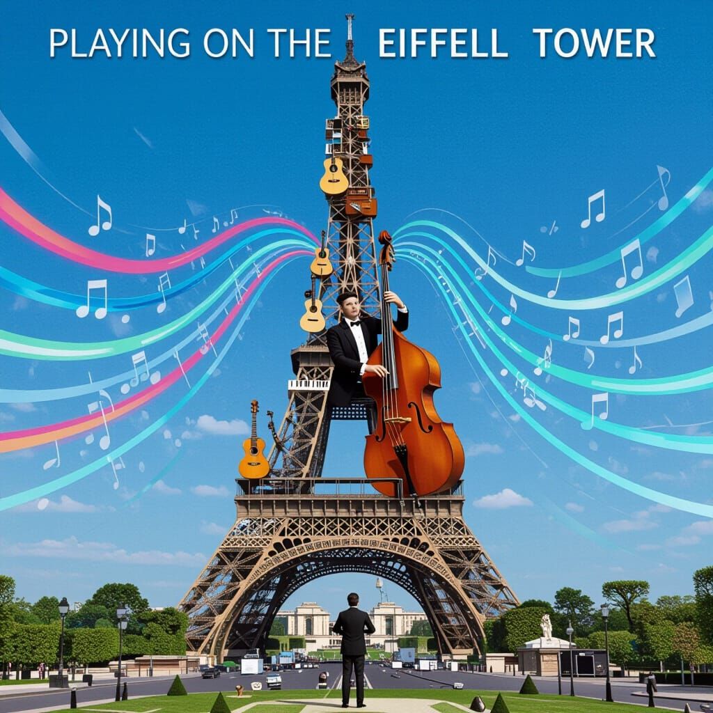 Surreal Musical Eiffel Tower in Paris