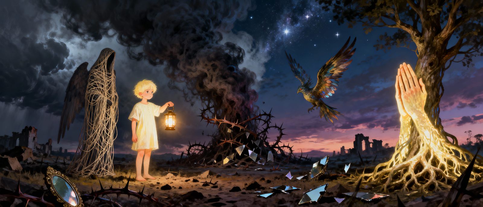 Symbolic Twilight Battlefield Allegory