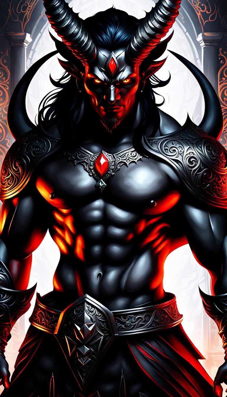 Intensely Detailed Demon Luring Mortals with Promises