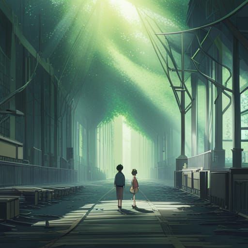 Anime Key Visual in Ghibli Style