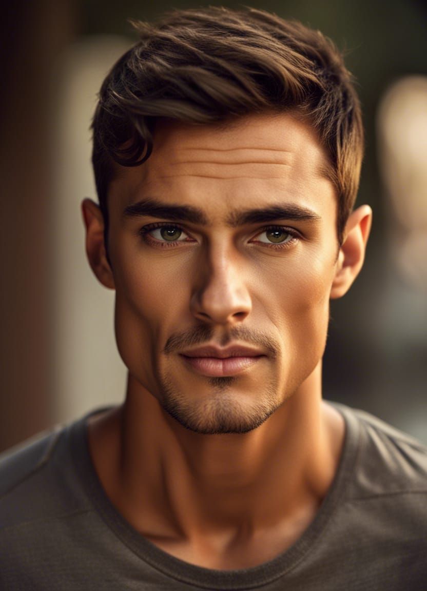 Portrait of a Confident and Rugged Man