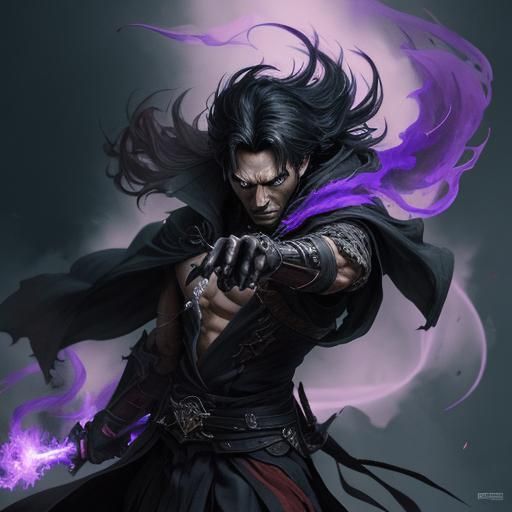 Dark Fantasy Assassin Cloaked in Fire