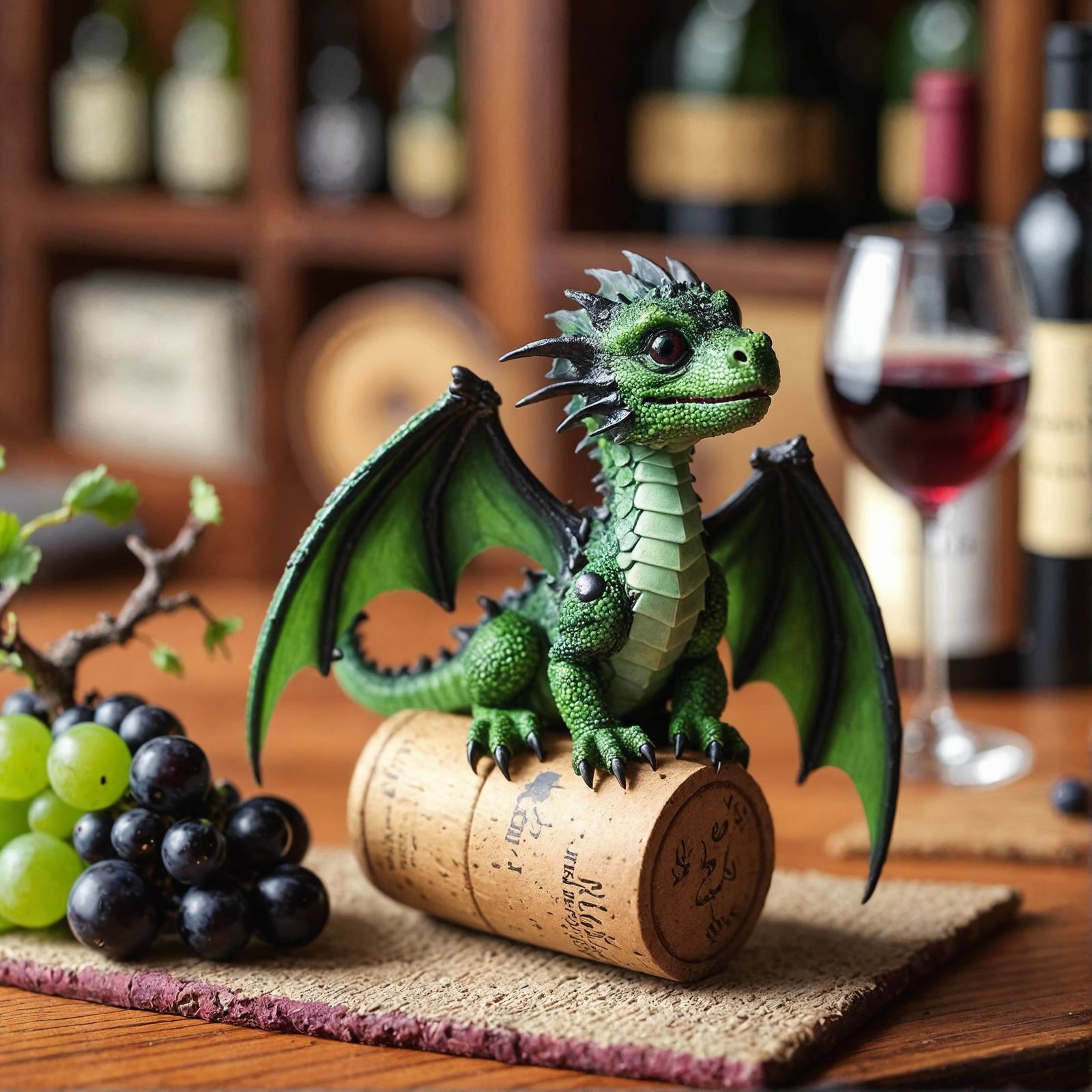 Adorable Dragon in Wine Tasting Room