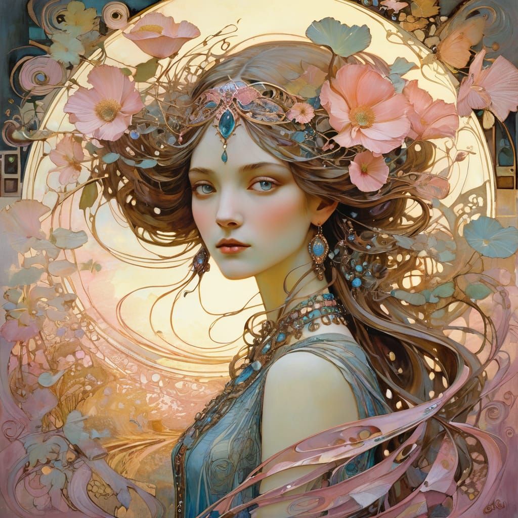 Summer Goddess in Vibrant Pink Hues