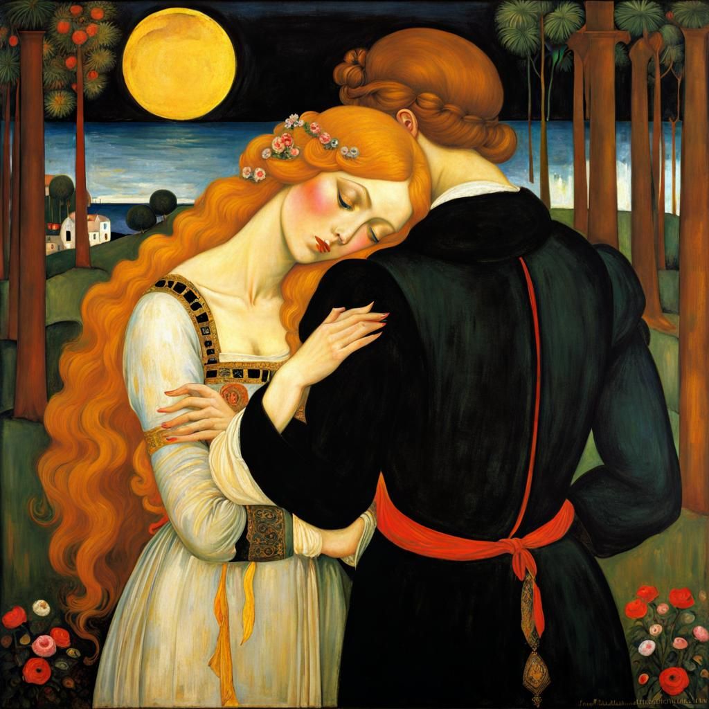 Love's Destruction: A Fusion of Artistic Styles