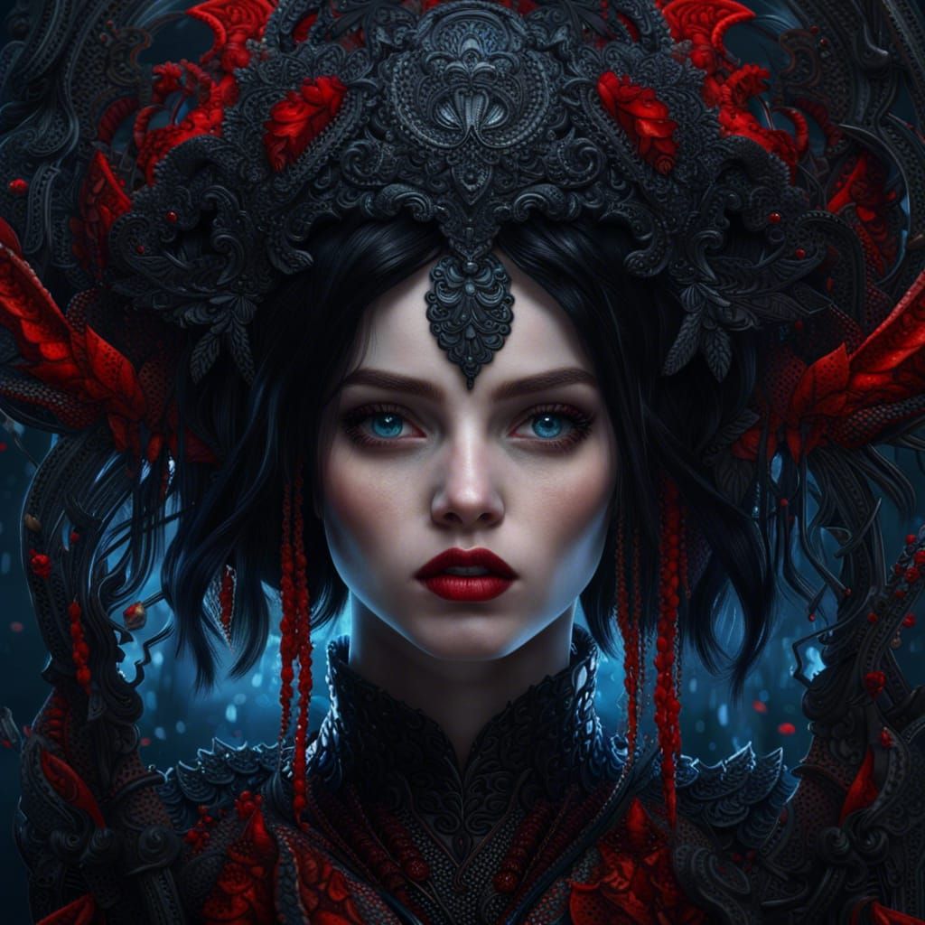 Detailed Goth Girl Portrait in Unreal Engine 5