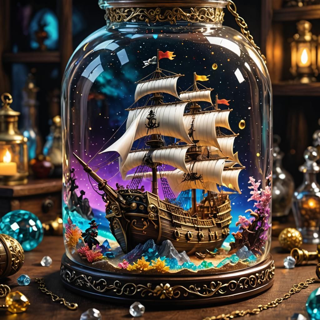 Pirate Ship in a Bottle: Macabre Cosmic Fantasy