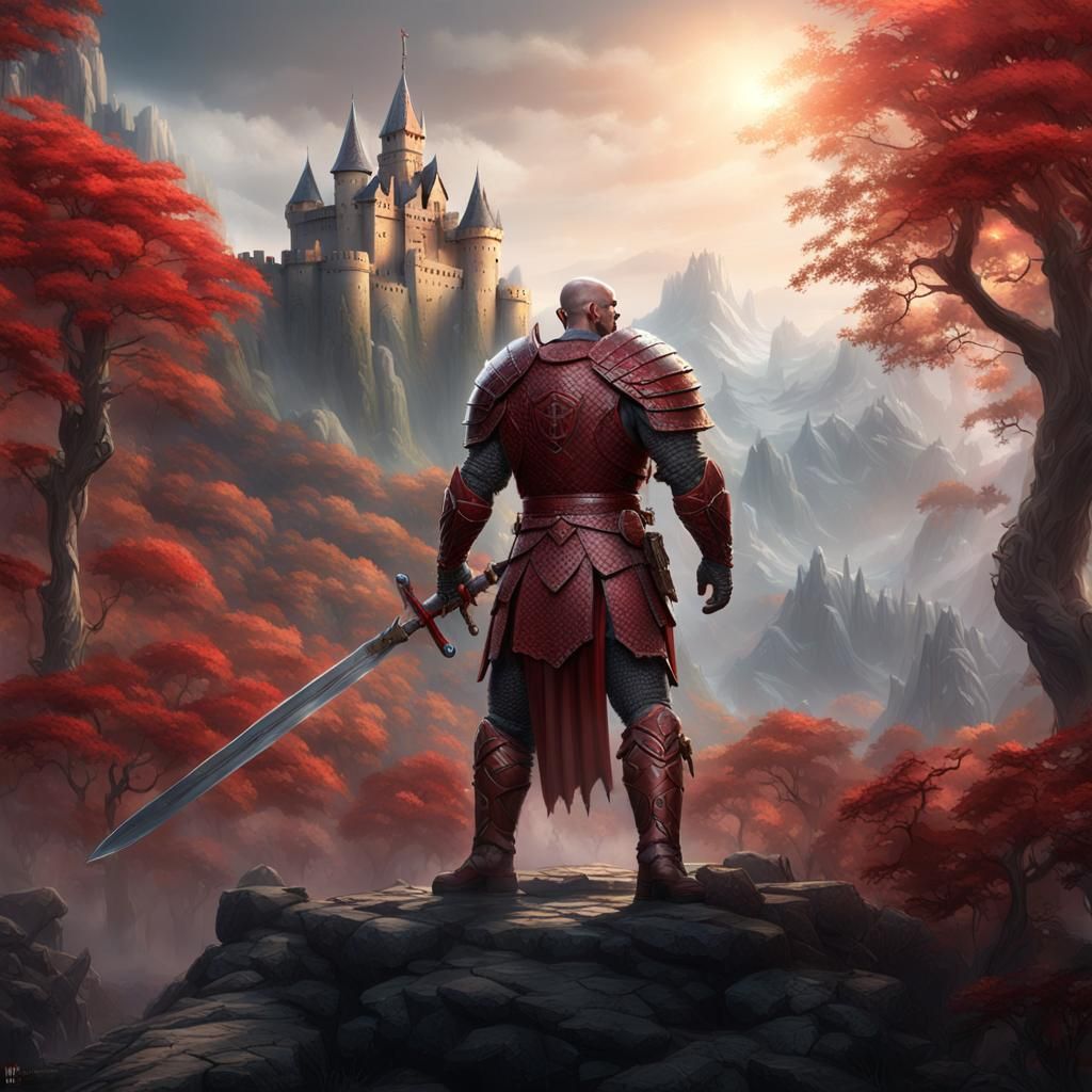 Goliath Paladin in Mystical Armor Ready for Battle