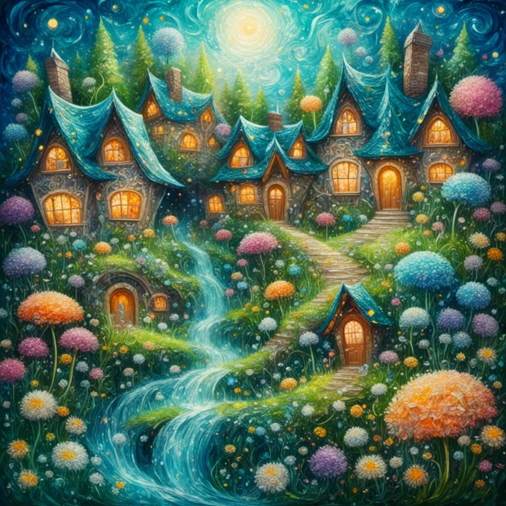 houses in the forest