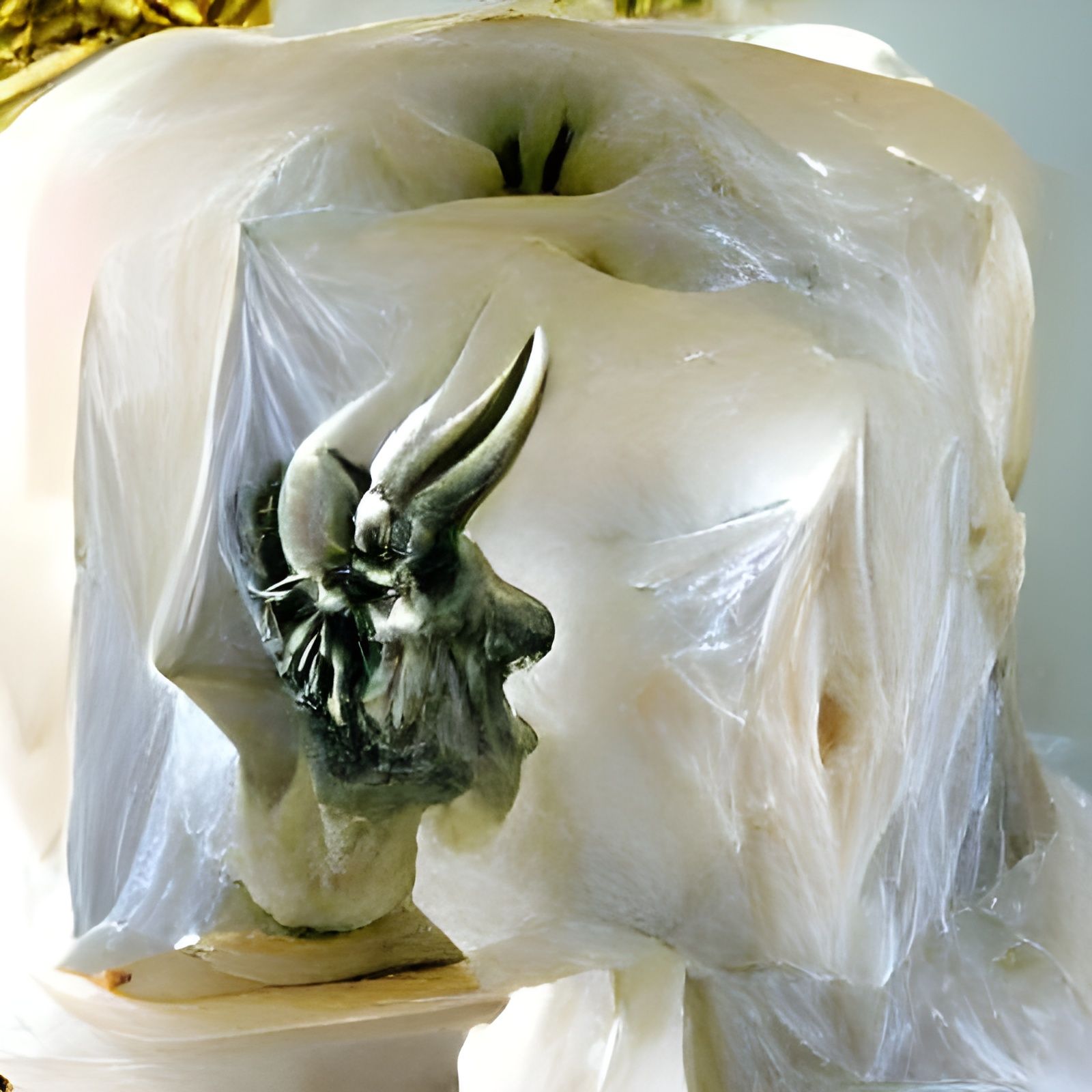 Marble Sculpture of Veiled Baphomet Head