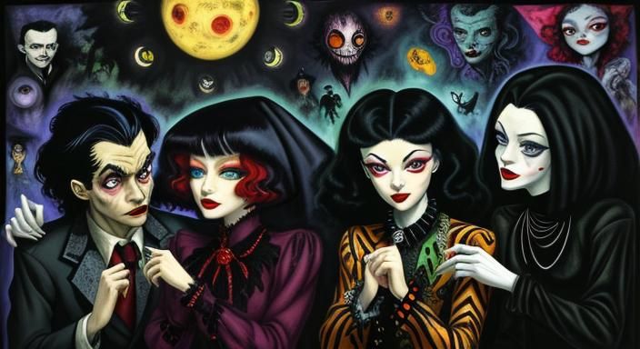 Vampire Orphans in Grisly Dark Fantasy Style