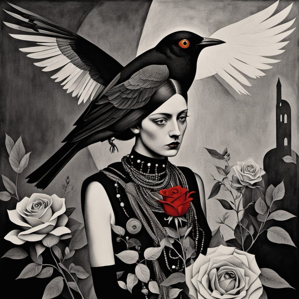 Punk Icon Portrait in Dada Style