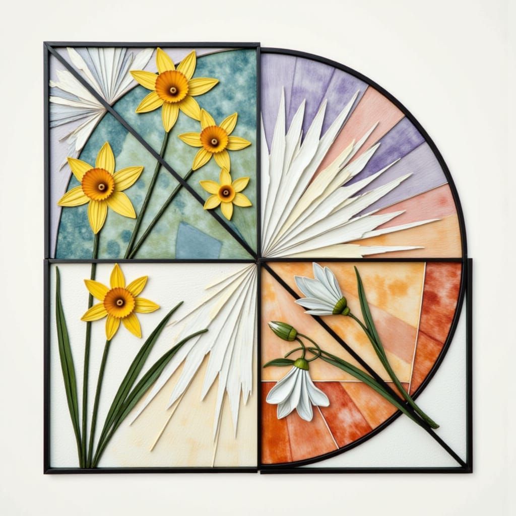 Biophilic Geometry Design with Floral Circuits