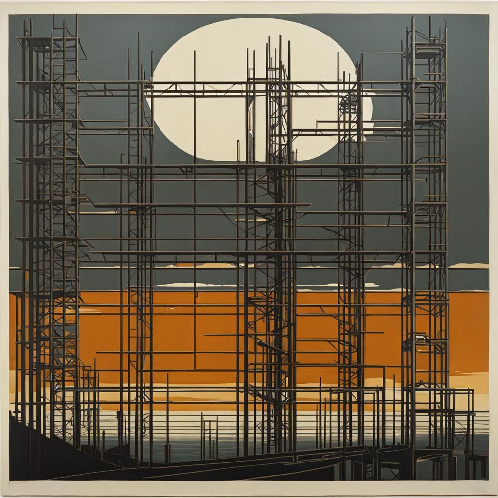 Dystopian Scaffolding in Surrealist Style