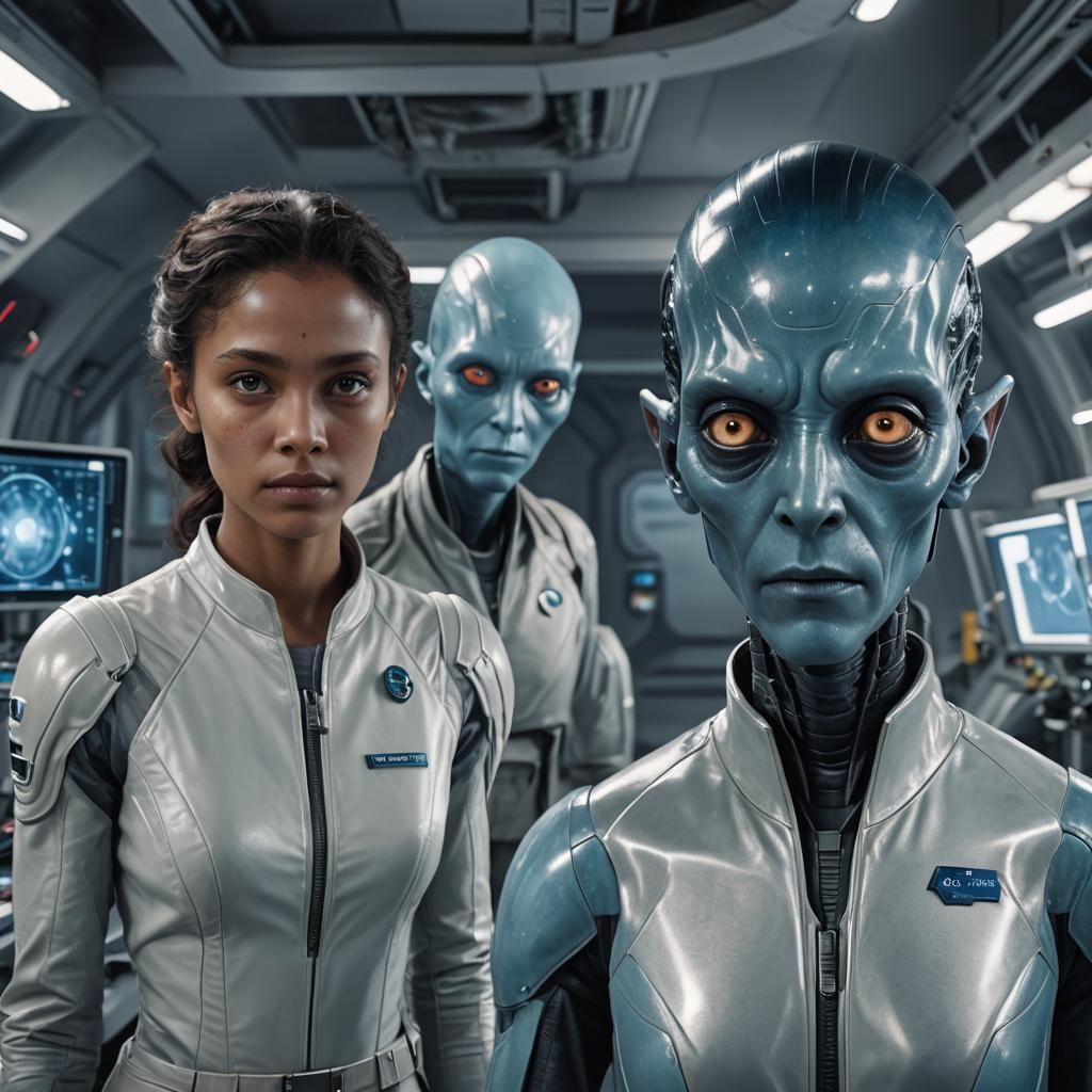 Hyperrealistic Extraterrestrials with Flying Saucer Concept ...