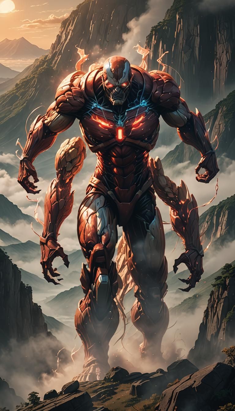 Colossal Titan Monster Emerges: Hyper-Realistic Digital Art