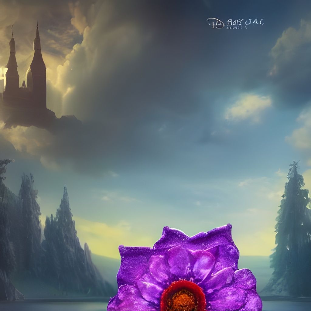 Magical Glass Flower: Detailed Matte Painting
