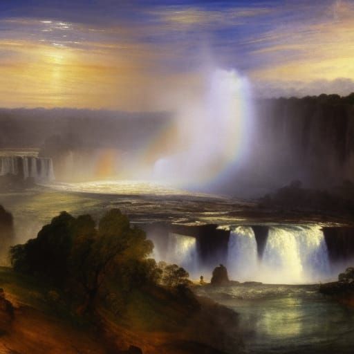 Iguazu Falls: A William Turner Inspired Watercolor