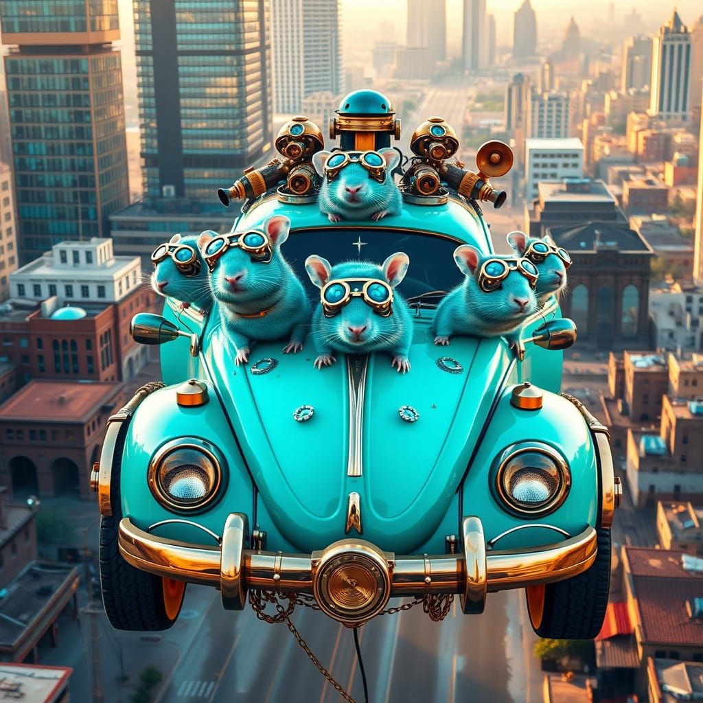 Turquoise Steampunk Hamsters Land in Pretoria