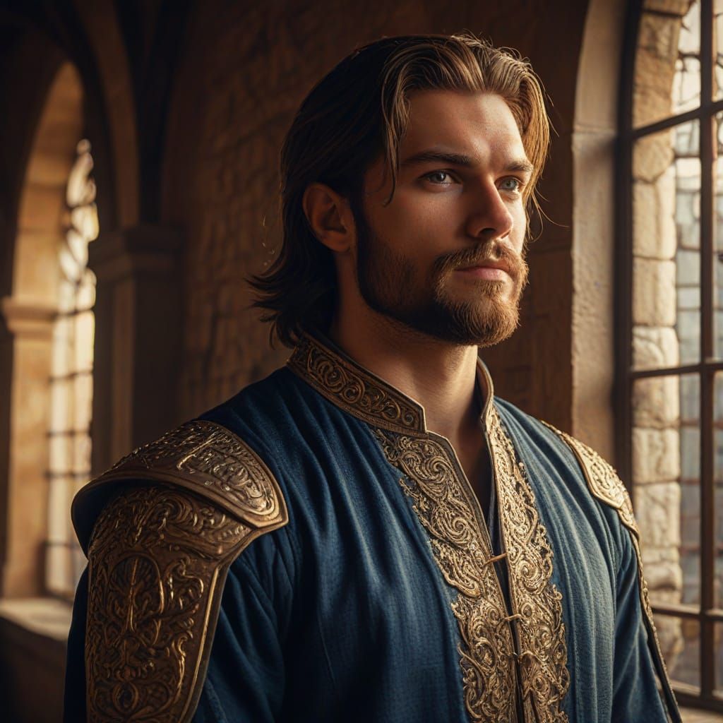 Regal Warrior Basks in Golden Light